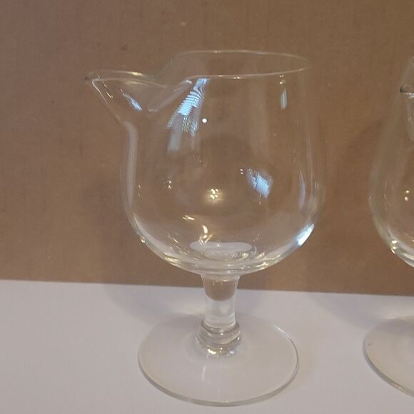 Vintage Brandy Snifter Glass Pitcher Set Of 2 MCM Retro Bar - Picture 3 of 7